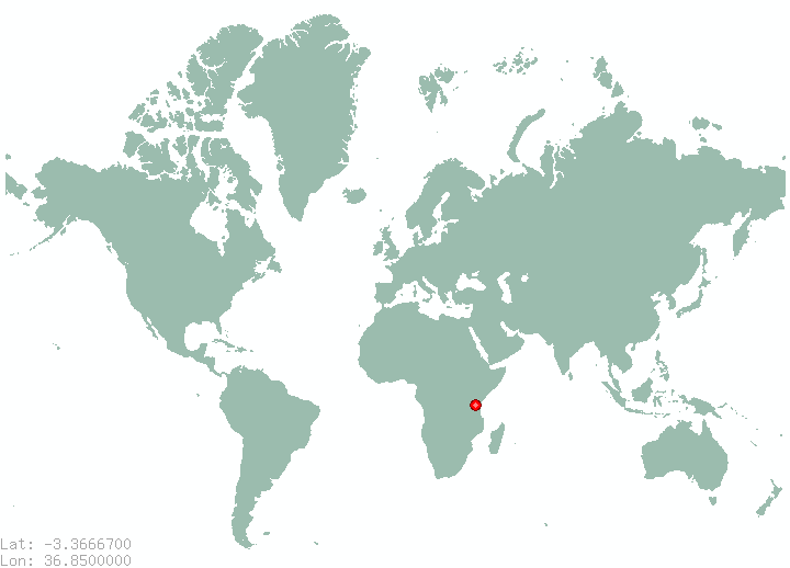 Usa River in world map
